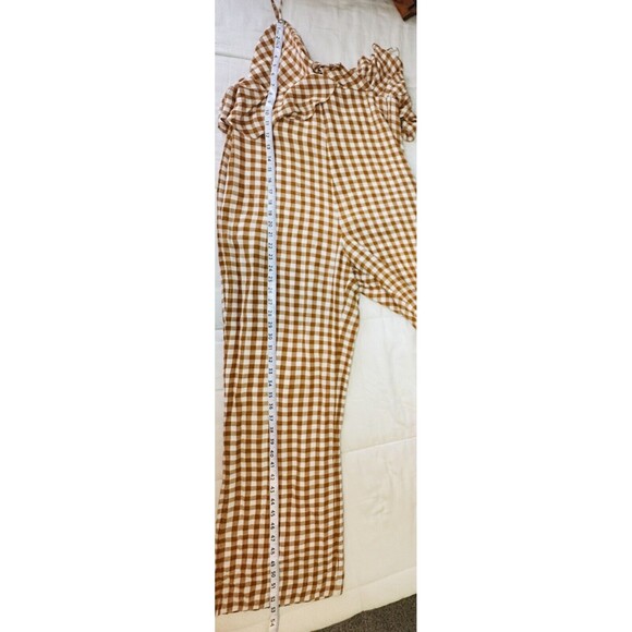 SAYLOR Laken Mustard Yellow Gingham Jumpsuit SIZE SMALL Retail $253 - Picture 6 of 12